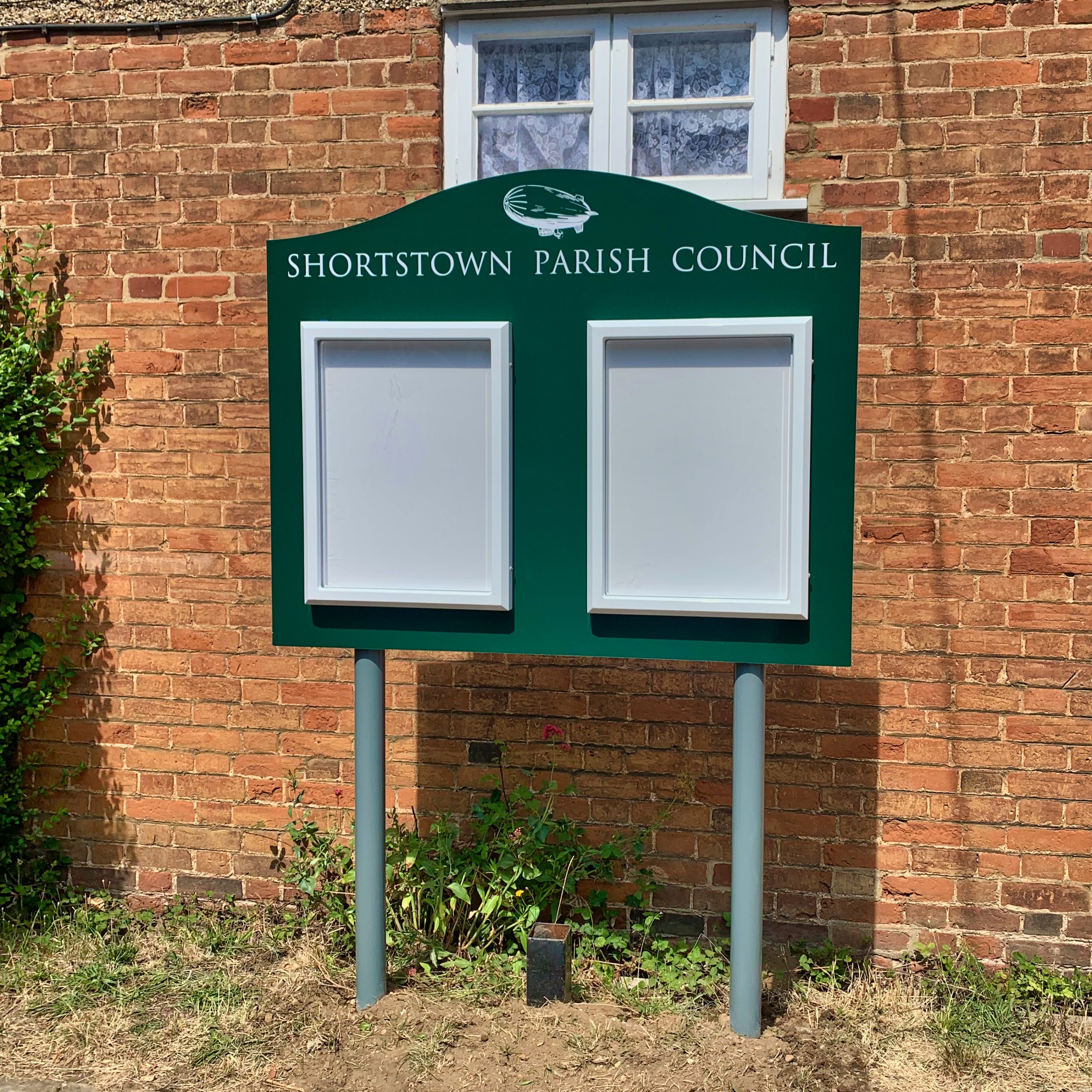 Shortstown Parish Council Deluxe Notice Board Post scaled